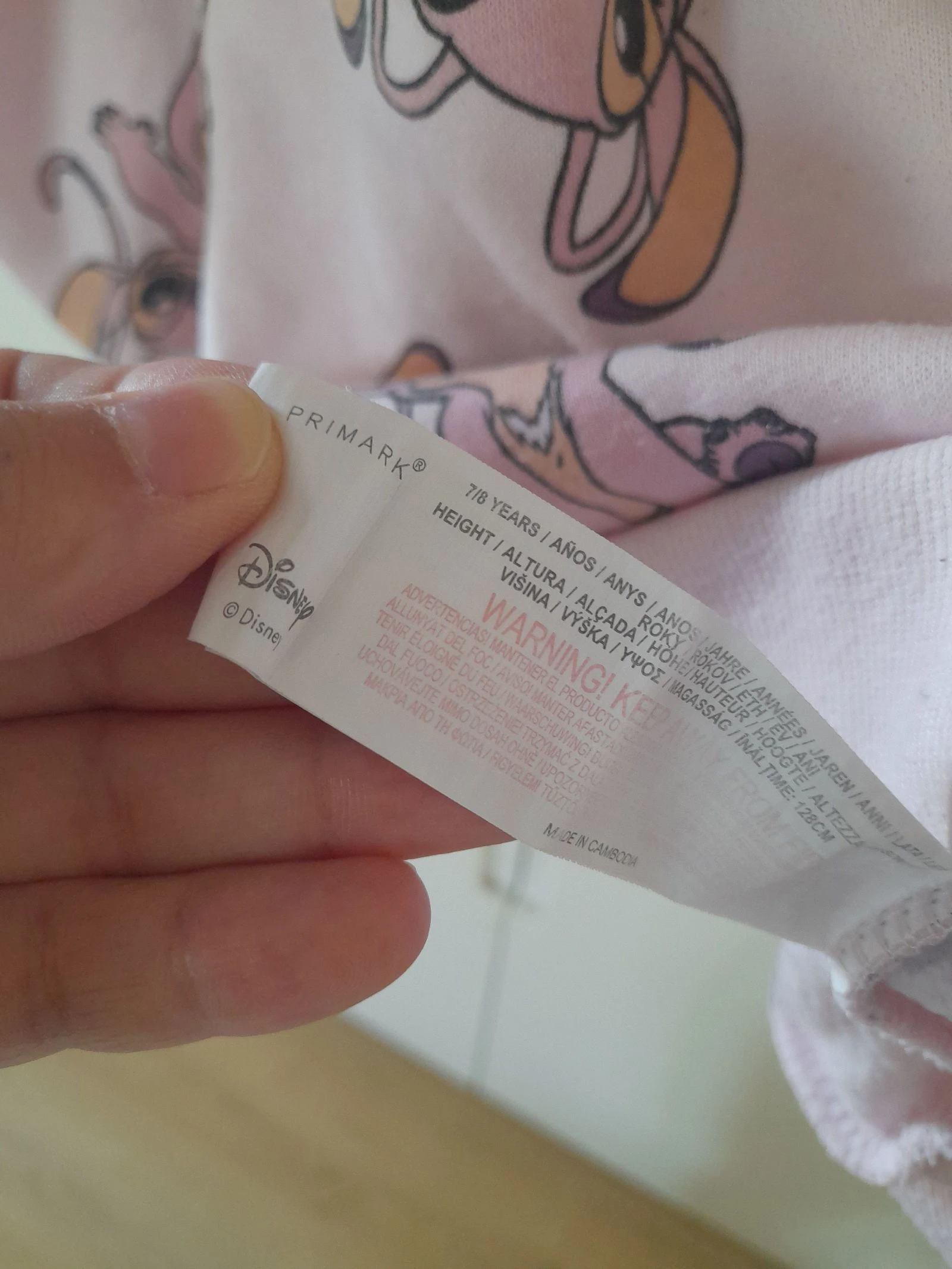 Hoodie Stitch Primark Roze 7/8 jaar 🩷 – photo 5